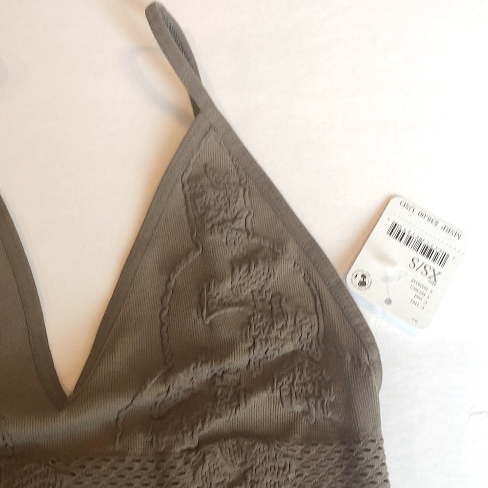 NWT Free People Seamless Bra With Embroidery In Sand Size XS/S - Picture 7 of 11